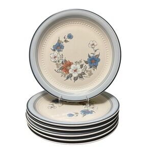 Johann Haviland Crowning Fashion China Set 6‎ Dinner Plates Japan 1980s